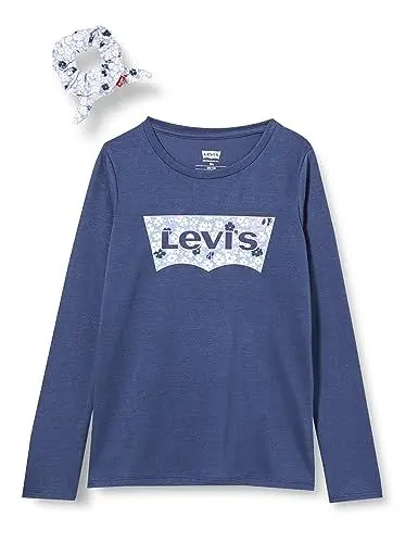 Produktbild: Levi's Kids Lvg ls floral tee with scrunch Mädchen Couronne Bluee. 2 Jahre