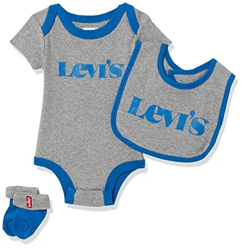 Produktbild: Levi's Kids NEW LOGO INFANT HAT, BODYSUIT, BOOTIE SET 3PC 0253 Ausstattungsset, für Baby und Kleinkind - Baby - Mädchen Prince Blue 6-12 Monate