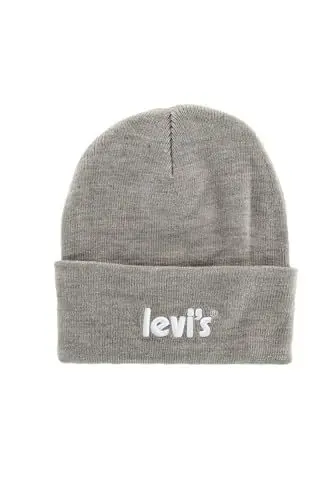 Produktbild: Levi's Kids Unisex Lan Poster Logo 9a8513 Beanie M tze, Dunkelgrau meliert, Einheitsgröße EU