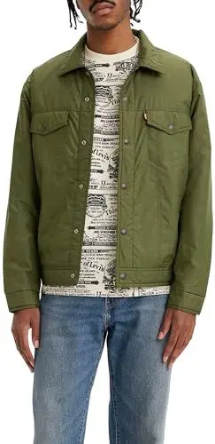 Produktbild: Levi's Men's Relaxed Fit Padded Truck Jacket, SEA Moss, M