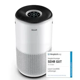 Produktbild: LEVOIT HEPA Luftreiniger für Allergiker, CADR 400m³/h bis 83㎡ Raucherzimmer Wohnung, Luftfilter gegen 99,97% von Schimmel Staub Gerüche, PM2,5 Luftqualitätsanzeige & Automodus, App Alexa Steuerung