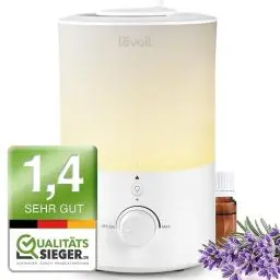 Produktbild: LEVOIT Top-Fill Luftbefeuchter 3L mit Nachtlicht, 360°Drehbare Düse, Spülmaschinenfest Humidifier, Leiser Raumluftbefeuchter, 25H Aroma Diffuser für Schlafzimmer Kinderzimmer Pflanzen Baby