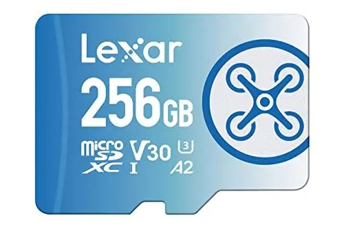 Produktbild: Lexar Fly Micro SD Karte 256GB, microSDXC UHS-I Karte, Bis Zu 160MB/s Lesegeschwindigkeit, Speicherkarte Micro SD, TF Karte Kompatibel mit DJI Drohne und Actioncam (LMSFLYX256G-BNNAA)