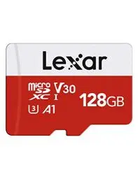 Produktbild: Lexar Micro SD Karte 128GB, Speicherkarte Micro SD mit Adapter, Bis zu 100 MB/s Lesegeschwindigkeit, UHS-I, U3, A1, V30, C10, 4K UHD microsdxc SD Karte für Kamera, Smartphone