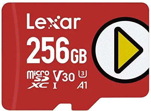 Produktbild: Lexar Play Micro SD Karte 256GB, microSDXC UHS-I Karte, Bis Zu 150MB/s Lesegeschwindigkeit, Speicherkarte Micro SD, TF Karte Kompatibel mit Switch, Handys und Tablets (LMSPLAY256G-BNNAG)
