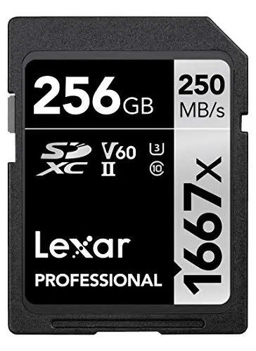 Produktbild: Lexar Professional 1667x SD Karte 256GB, Speicherkarte SDXC UHS-II, Bis zu 250 MB/s Lesen, Class 10, U3, V60, SD für Professionelle Fotografen, Videofilmer, Enthusiasten (LSD256CB1667)