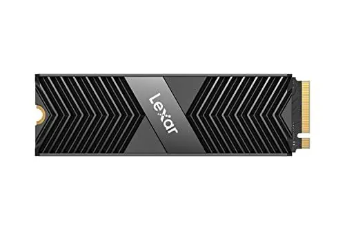 Produktbild: Lexar Professional NM800 PRO mit Kühlkörper 2TB SSD, M.2 2280 PCIe Gen4x4 NVMe 1.4 Interne, Bis zu 7500 MB/s Lesen, 6500 Schreiben, Solid State Drive für PS5, Gamers (LNM800P002T-RN8NG), Schwarz