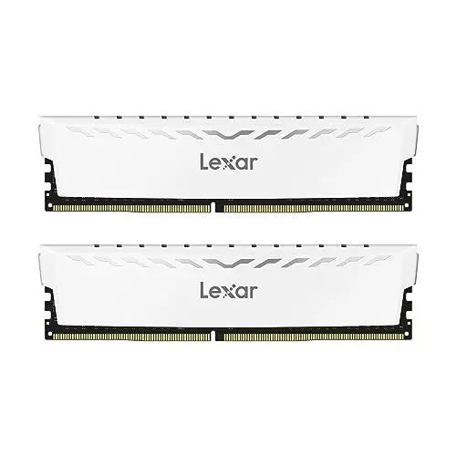 Produktbild: Lexar THOR DDR4 RAM 16GB Kit (8GB x 2) 3600 MHz, DRAM 288-Pin UDIMM Desktop Memory, XMP 2.0 Hochleistungs Arbeitsspeicher, CL18-22-22-42, 1.35V (LD4BU008G-R3600GDWG)