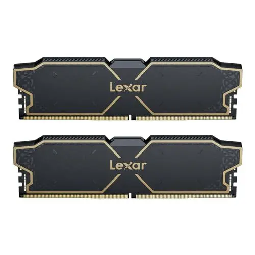 Produktbild: Lexar THOR OC DDR5 RAM 32GB Kit (16GB x 2) 6000 MHz, DRAM 288-Pin UDIMM Desktop-Speicher, Hochleistungs-Computerspeicher für XMP 3.0 & AMD EXPO, CL32-38-38-96, 1.3 V (LD5U16G60C32LG-RGD)