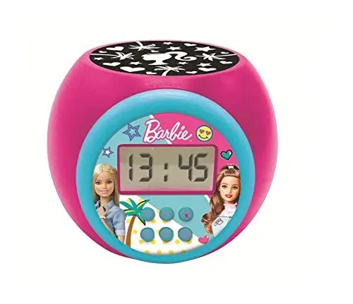 Produktbild: Lexibook, Barbie, Sveglia a proiettore con funzione snooze e sveglia, luce notturna con timer, schermo LCD, funzionamento a batteria, rosa, RL977BB