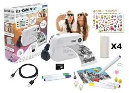 Produktbild: Lexibook DJ150 StarCAM Print, Kamerapaket mit Sofortdrucker, Foto-und Videofunktion, 32GB SD-Karte und Fotopersonalisierungskit enthalten, Weiß, M