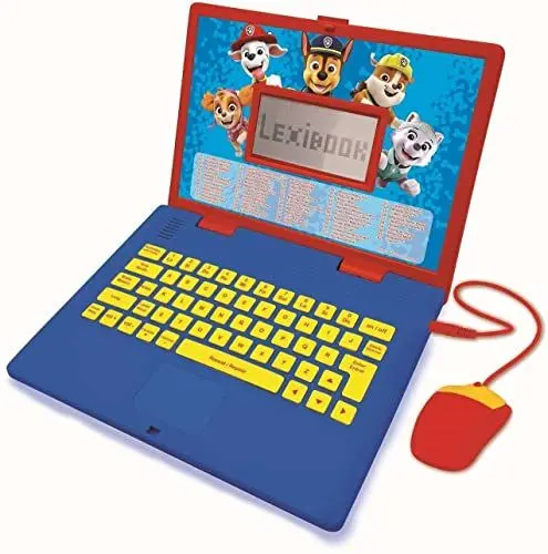Produktbild: Lexibook Paw Patrol-Pädagogisches und zweisprachiges Notebook Spanisch/Englisch-Spielzeug für Kinder mit 124 Aktivitäten zum Lernen, Spielen und Musik mit Chase und Marshal-Blau/Rot, JC598PAi2
