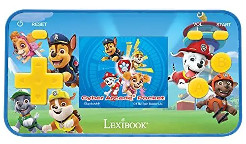 Produktbild: Lexibook, Paw Patrol, Cyber Arcade Pocket, Tragbare Spielkonsole, 150 Spiele, 1,8“ LCD-Bildschirm, Batteriebetrieben, Blau, JL1895PA