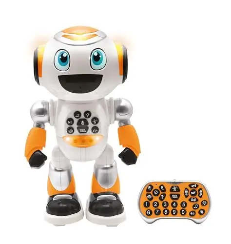 Produktbild: Lexibook, Powerman Advance - Französische Ausgabe - Ferngesteuerter Roboter, Interaktives Lernspielzeug, läuft, tanzt, spielt Musik, erzählt Geschichten, Lernquiz, STEM programmierbar, Orange, ROB29FR