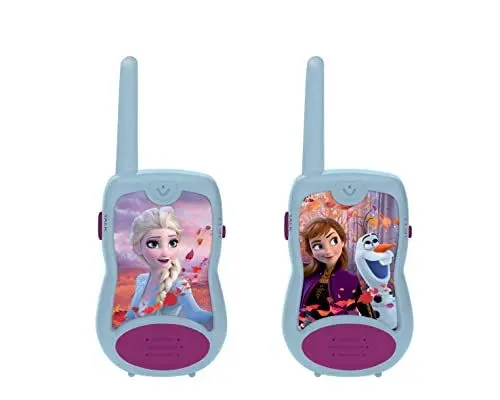 Produktbild: Lexibook TW12FZ Disney Frozen Die Eiskönigin 2 ELSA Anna Walkie-Talkies, Gürtelclip, Batterie, Blau, No Color, One Size