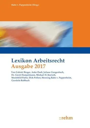 Produktbild: Lexikon Arbeitsrecht 2017: incl. Webinar