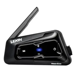 Produktbild: LEXIN MeshCom Mesh 3.0 Helm Intercom, Motorrad Headset Bluetooth 5.0, Motorradhelm Kommunikationssystem mit CVC und DSP Geräuschunterdrückung, Multi-Audio Funktion, IP67 Wasserdicht, Einzelpack