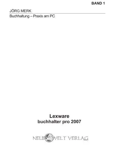 Produktbild: Lexware Buchhalter Pro 2007: Band 1