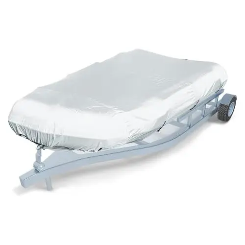 Produktbild: LFLIFENG Schlauchboot Abdeckung 7 Größen Schlauchboote Abdeckung UV-beständig Bootsplane Wasserdicht für kleine Schlauchboote und Festrumpfschlauchboote,380 * 200 * 46cm