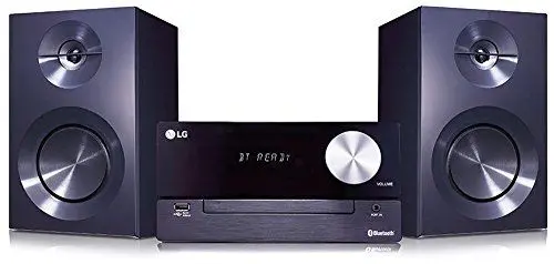 Produktbild: LG CM2460 Mini Hifi Anlage mit Stereo Lautsprechern (1 Paar, 100 Watt RMS) chrom/schwarz
