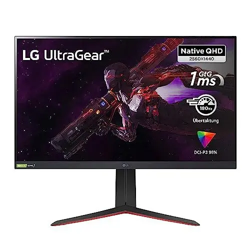 Produktbild: LG Electronics 32GP850-B 80 cm (31,5 Zoll) UltraGear Gaming Monitor (HDR10, Nano IPS-Panel mit 1ms (GtG), AMD FreeSync), schwarz