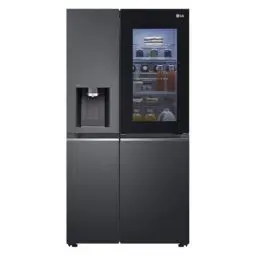 Produktbild: LG Electronics GSXV90MCDE Side-by-Side mit InstaView Door-in-Door | Craft Ice | Eis-, Crushed Ice- und Wasserspender | 635 Liter Kapazität | Festwasseranschluss | Schwarz