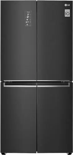 Produktbild: LG Electronics Slim Multi Door GMB844MC4E mit LINEAR Cooling| Slim FIT - nur 83,5 cm breit | 530 Liter Kapazität | Matte Black Steel, Mattschwarz Metallic
