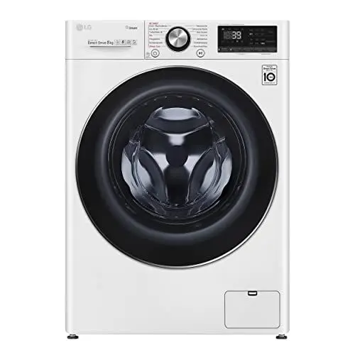 Produktbild: LG Electronics Waschmaschine mit AI DD| 8 kg | 1400 U/Min. | Steam | TurboWash 360 degree | ThinQ | F4WV908P2E, Weiß