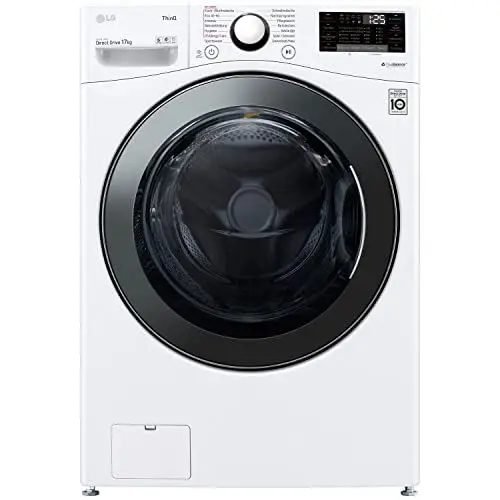 Produktbild: LG F11WM17TS2, Frontlader-Waschmaschine 17 kg, Klasse E, 1.100 U./Min., 70x77x99 cm, Turbowash 59 Minuten, 6 Motion DirectDrive, Wi-Fi, Weiß mit Chrom-Bullaugenring