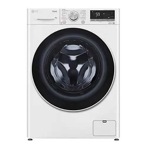 Produktbild: LG F4WV7080, Klasse A, Frontlader-Waschmaschine 8 kg, 1400 U/Min, AI Direct Drive, Wi-Fi, Tiefenreinigung mit Dampf, Große Kapazität, TRIPLE A, Außentür aus Sicherheitsglas, 62 x 60 x 85 cm ꟷ Weiß
