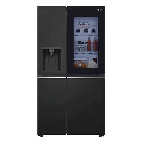 Produktbild: LG GSGV81EPLL Side-by-Side Kühlschrank mit Instaview | Eis-, Crushed Ice und Wasserspender | Total No Frost | DoorCooling+ | Essence Matte Black