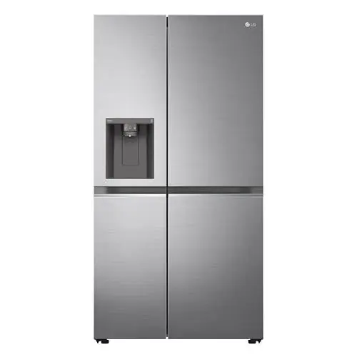 Produktbild: LG GSLV71PZRC | Klasse C | 635 L, Side-by-Side Kühlschrank mit Eis-, Crushed Ice und Wasserspender | interner Wassertank | Total No Frost | LINEARCooling | DoorCooling+ | Platinum Silver