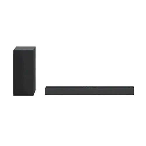 Produktbild: LG SPT8-S Rücklautsprecher-Set, Rücklautsprecher-Set für Soundbars, 100 W Leistung und 2,0 Kanäle, leistungsstarker und Surround-Sound, platzsparendes Design, Schwarz