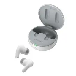 Produktbild: LG TONE Free DT90Q In-Ear Bluetooth Kopfhörer mit Dolby Atmos-Sound, MERIDIAN-Technologie, ANC (Active Noise Cancellation), UVnano & IPX4-Spritzwasserschutz - Weiß