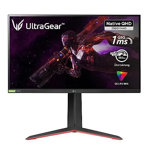 Produktbild: LG Electronics 27GP850P-B Ultragear™ Gaming Monitor 27'' (68cm), QHD, Nano IPS, HDR400, 1ms GtG, Min. 60 Hz, NVIDIA G-Sync™, AMD FreeSync™- Schwarz