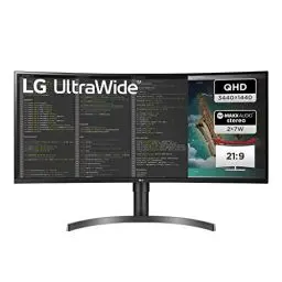 Produktbild: LG UltraWide Curved QHD Monitor 35WN75CP-B 89 cm - 35 Zoll, VA-Panel, HDR10, AMD FreeSync, Schwarz