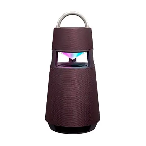 Produktbild: LG XBOOM 360 RP4, tragbarer Bluetooth-Lautsprecher (120 Watt, 360 Grad Sound, Beleuchtung), burgundrot