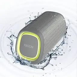 Produktbild: LG XBOOM Go DXG7, tragbarer Bluetooth-Lautsprecher (40 Watt, Google Assistant, Siri, Beleuchtung), Grau