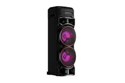 Produktbild: LG XBOOM RNC9, 2-Wege-Soundsystem mit 4 Lautsprechern (Dolby Audio, Karaoke- & DJ-Funktionen, Beleuchtung), Schwarz (Modelljahr 2023)