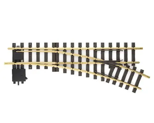 Produktbild: LGB – Handweiche rechts R3 – 22,5° - 16040, Gleiserweiterung für Gartenbahn, Gleismaterial, Zubehör, Spur G, Maßstab 1:22,5