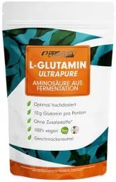 Produktbild: L-Glutamin Pulver 500g vegan, optimal hochdosiert & geschmacksneutral, L-Glutamin ohne Zusatzstoffe, ultrapure mit über 99,9% Reinheit, aus Fermentation, laborgeprüft, Vorrat für 50 Tage
