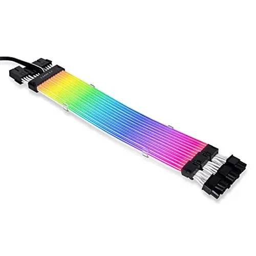 Produktbild: Lian-Li Strimer Plus V2 Triple 8-Pin RGB VGA-Kabel, (PW12-PV2 schwarz)
