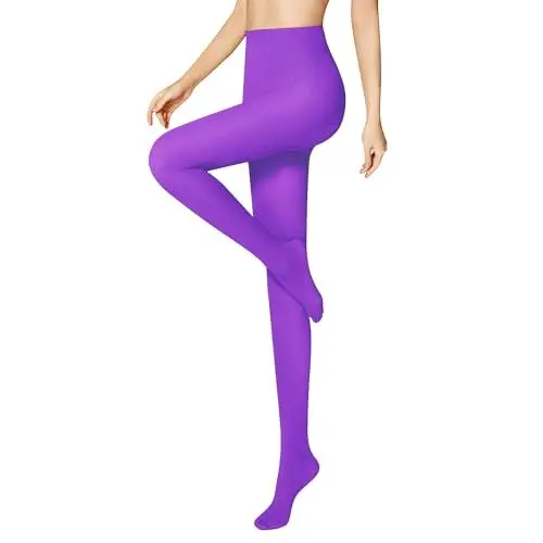Produktbild: Libella bunte Strumpfhose Damen blickdichte Feinstrumpfhose für Damen Mikrofaser 80 DEN in Klassischen und Trendfarben Violett L