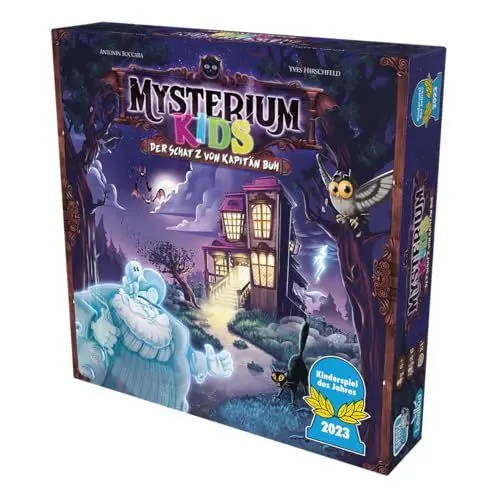 Produktbild: Libellud & Space Cow, Mysterium Kids: Der Schatz von Kapitän Buh, Kinderspiel des Jahres 2023, Ratespiel, 2-6 Spieler, Ab 6+ Jahren, 21 Minuten, Deutsch