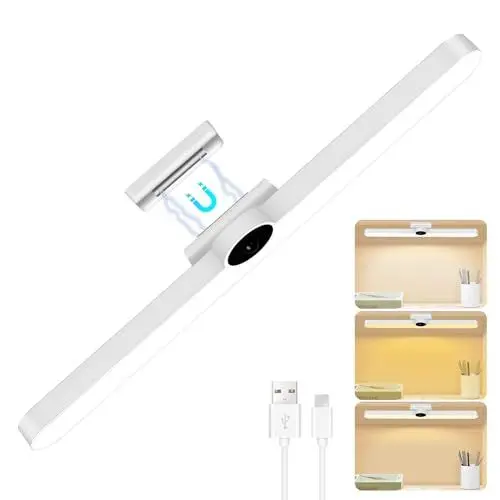 Produktbild: Libershine Unterbauleuchte Küche LED, Dimmbar Schrankbeleuchtung, 3 Modi Touch Dimmbar Lichtleiste Kabellos mit USB Aufladbar für Küchen, Spiegel, Schlafzimmer, Schränke und Wand