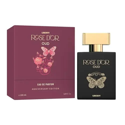 Produktbild: Liberty Oud-Parfüm für Männer, 3,4 Oz Rose Dyor Premium Oud-Parfüm für Unisex-Jubiläumsedition, langanhaltendes Eau de Parfum für Männer und Frauen, luxuriöser holziger Duft, Parfümspray