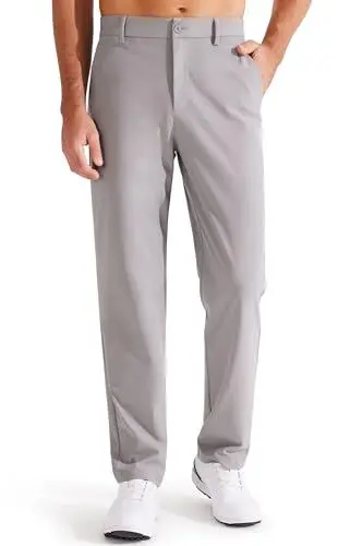 Produktbild: Libin Golfhose Herren Lang Anzughose Stretch Regular Fit Stoffhose Chino Hose Herren für Männer 78cm Innenlänge Hellgrau 35W x 31L