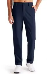 Produktbild: Libin Herren Golf Hose Classic Fit Flat Front Work Dress Hose Stretch Casual Hose Leicht 73cm Innennaht mit Taschen Marineblau 33