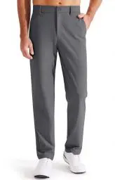 Produktbild: Libin Herren Golf Hose Classic Fit Flat Front Work Dress Hose Stretch Casual Hose Leicht 78cm Innennaht mit Taschen Dunkelgrau 33