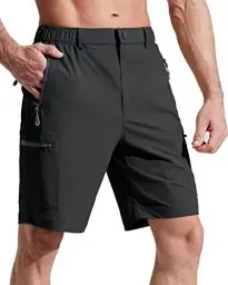 Produktbild: Libin Kurze Hosen Herren Wandershorts UPF50+ Leichte Quick-Drying Cargo Shorts,Männer Trekking Outdoor Golf Shorts Sommer Stretch Wasserabweisend, Schwarz,X-Groß